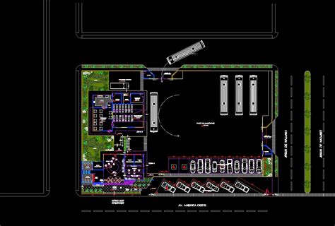 bus parking dwg|Bus station in AutoCAD .